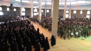 حضور کارکنان بسيجي دانشگاه در اجتماع عظيم بسيجيان عاشورايي ايلام 