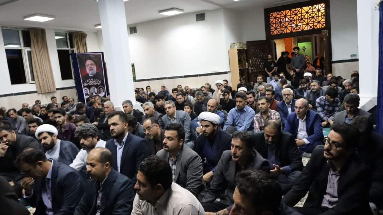 برگزاري مراسم سوگواري شهادت آيت الله سيد ابراهيم رئيسي در دانشگاه ايلام